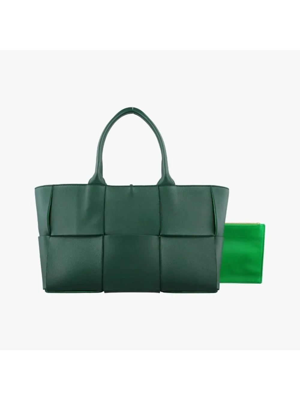 Bottega Veneta the Arco Tote Green Lambskin